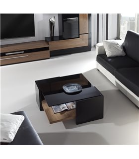 Mesa Centro 19 - Mesa Nogal + Negro Salón Square